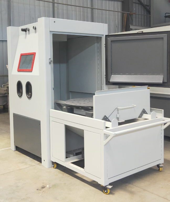 忠县箱式喷砂机 适合小工件批量处理